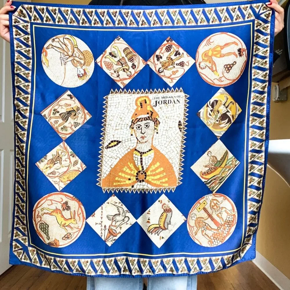 Mosaics of Jordan 100% Silk Jumbo Square Scarf